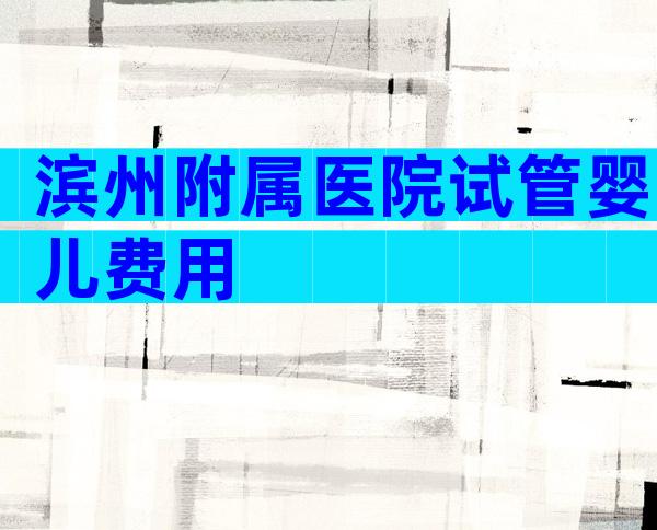 滨州附属医院试管婴儿费用