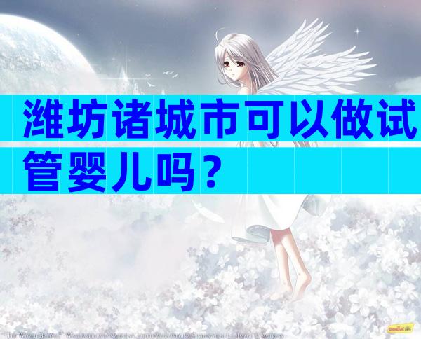 潍坊诸城市可以做试管婴儿吗？