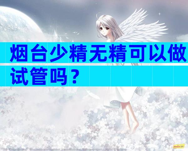 烟台少精无精可以做试管吗？