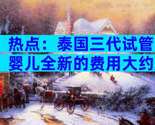 热点：泰国三代试管婴儿全新的费用大约是多少？