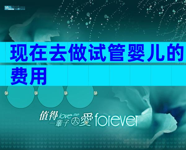 现在去做试管婴儿的费用