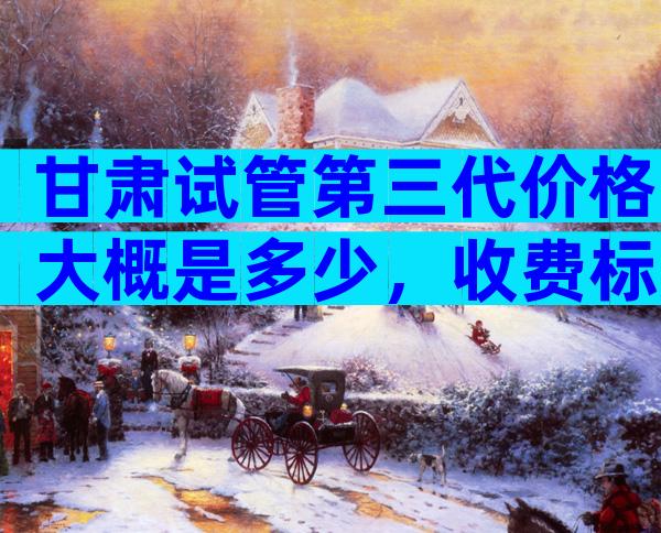 甘肃试管第三代价格大概是多少，收费标准是怎样？