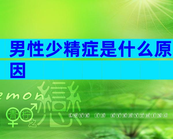 男性少精症是什么原因