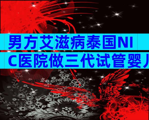 男方艾滋病泰国NIC医院做三代试管婴儿多少钱？