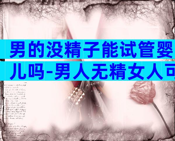 男的没精子能试管婴儿吗-男人无精女人可以做试管婴儿吗
