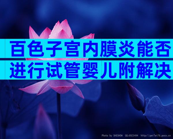 百色子宫内膜炎能否进行试管婴儿附解决措施及术后护理