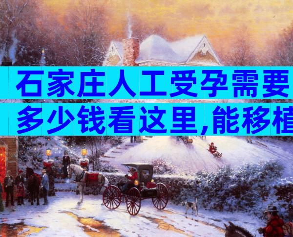 石家庄人工受孕需要多少钱看这里,能移植几个胚胎？