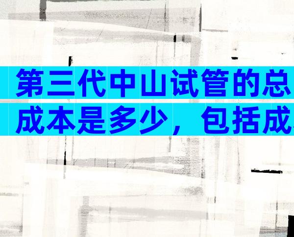 第三代中山试管的总成本是多少，包括成本构成？