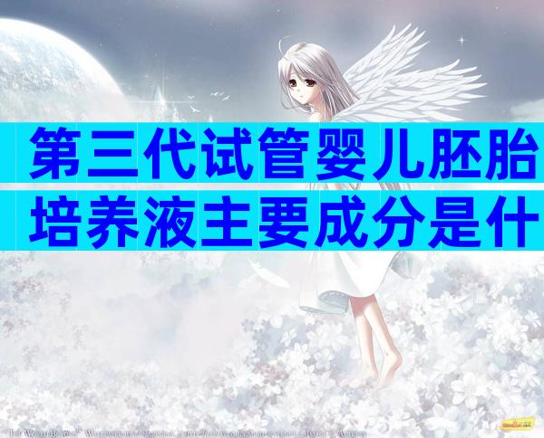 第三代试管婴儿胚胎培养液主要成分是什么