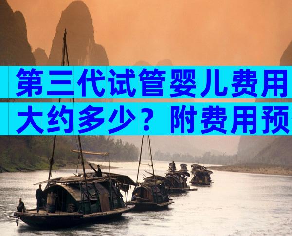第三代试管婴儿费用大约多少？附费用预估