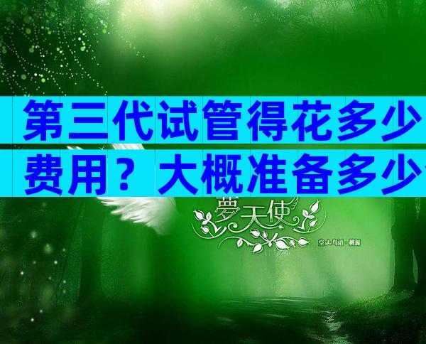 第三代试管得花多少费用？大概准备多少钱不迷茫