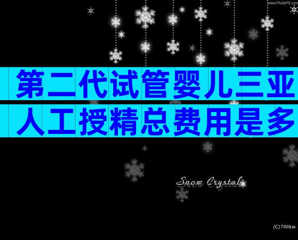 第二代试管婴儿三亚人工授精总费用是多少？
