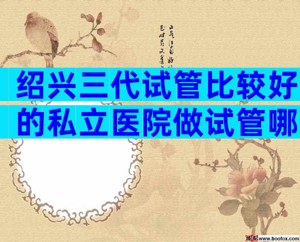 绍兴三代试管比较好的私立医院做试管哪家好,附相关医院