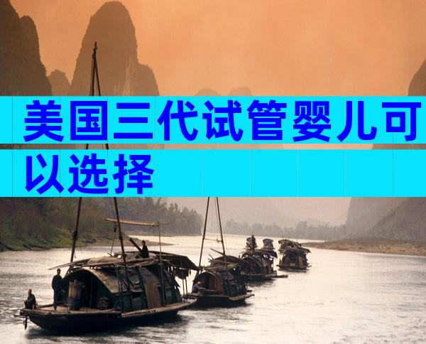 美国三代试管婴儿可以选择