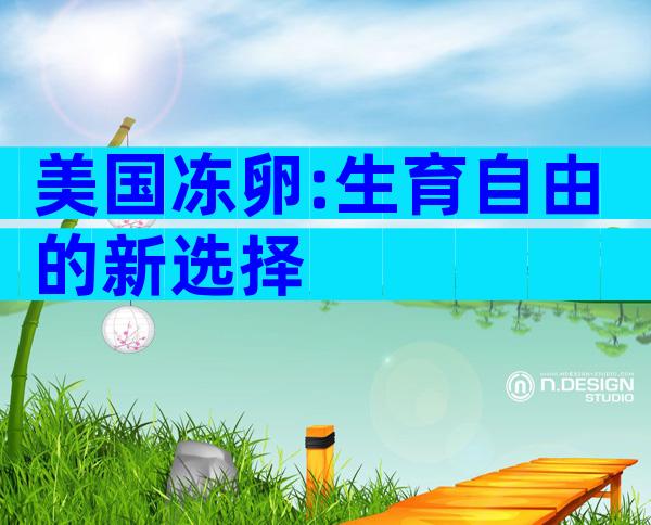 美国冻卵:生育自由的新选择