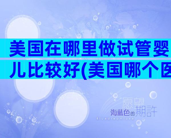 美国在哪里做试管婴儿比较好(美国哪个医院做试管婴儿成功概率高)