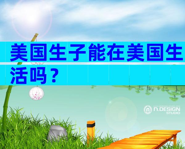 美国生子能在美国生活吗？