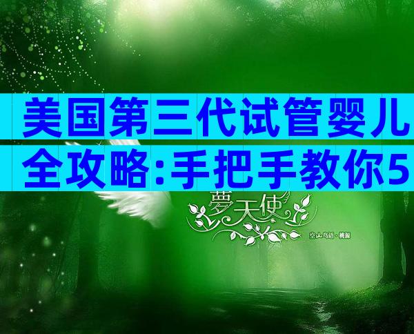 美国第三代试管婴儿全攻略:手把手教你5步搞定高龄备孕难题