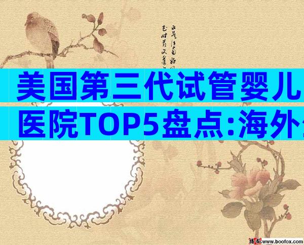 美国第三代试管婴儿医院TOP5盘点:海外生育新选择