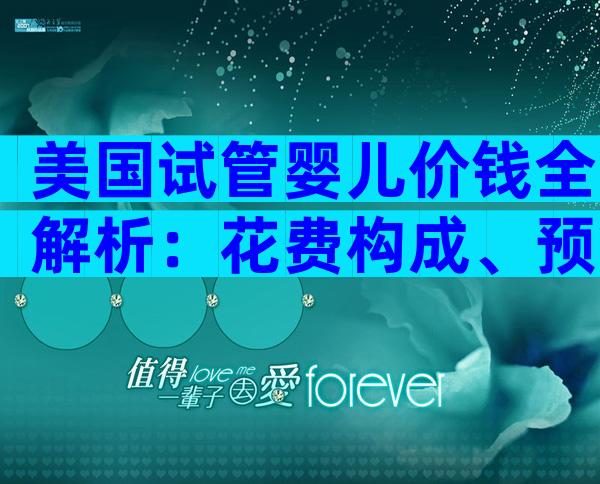 美国试管婴儿价钱全解析：花费构成、预算规划与省钱秘诀