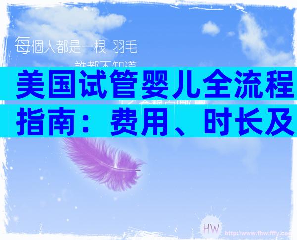美国试管婴儿全流程指南：费用、时长及注意事项