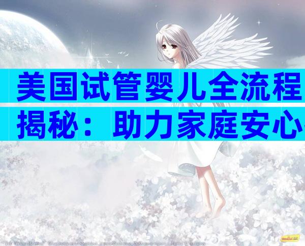 美国试管婴儿全流程揭秘：助力家庭安心拥抱新生命