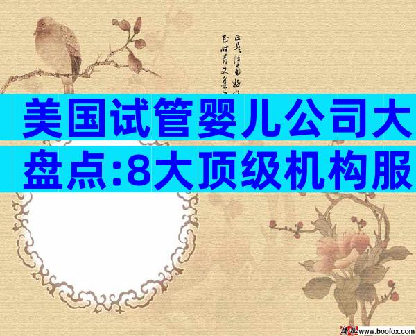 美国试管婴儿公司大盘点:8大顶级机构服务、费用全解析