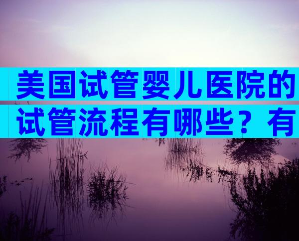 美国试管婴儿医院的试管流程有哪些？有哪些步骤？
