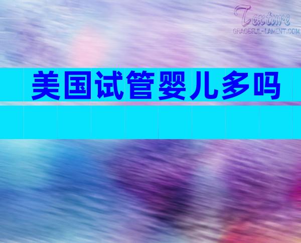 美国试管婴儿多吗