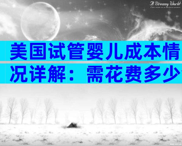 美国试管婴儿成本情况详解：需花费多少钱？