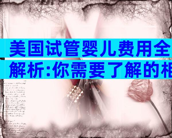 美国试管婴儿费用全解析:你需要了解的相关信息