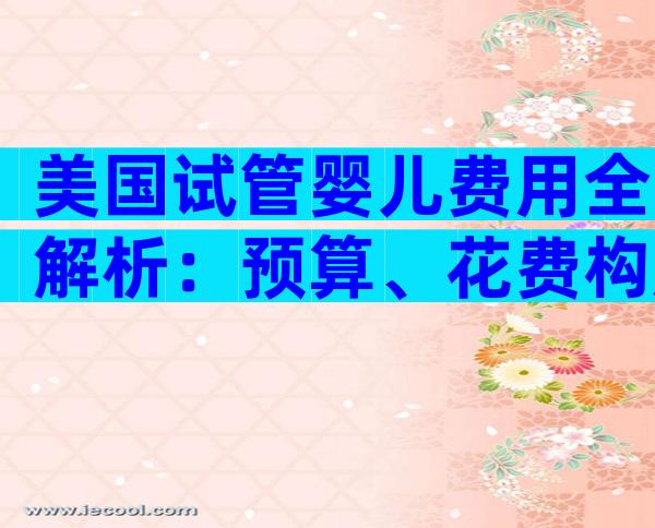 美国试管婴儿费用全解析：预算、花费构成及影响因素