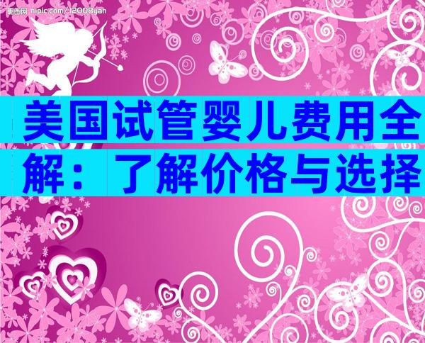 美国试管婴儿费用全解：了解价格与选择