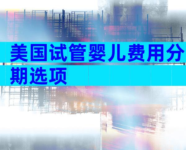 美国试管婴儿费用分期选项