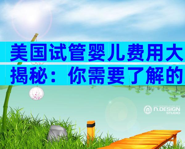 美国试管婴儿费用大揭秘：你需要了解的几点信息