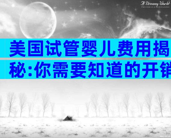 美国试管婴儿费用揭秘:你需要知道的开销与选择