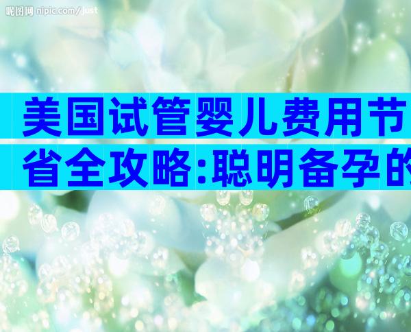 美国试管婴儿费用节省全攻略:聪明备孕的最佳选择