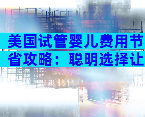 美国试管婴儿费用节省攻略：聪明选择让梦想成真