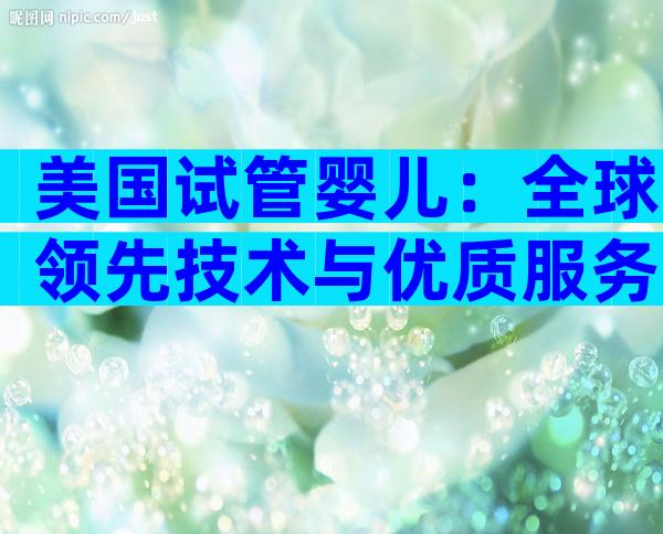 美国试管婴儿：全球领先技术与优质服务的优势分析