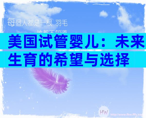 美国试管婴儿：未来生育的希望与选择