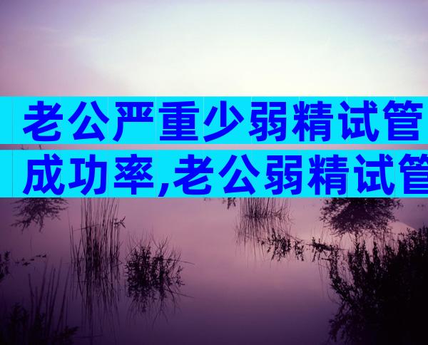 老公严重少弱精试管成功率,老公弱精试管成功率高吗