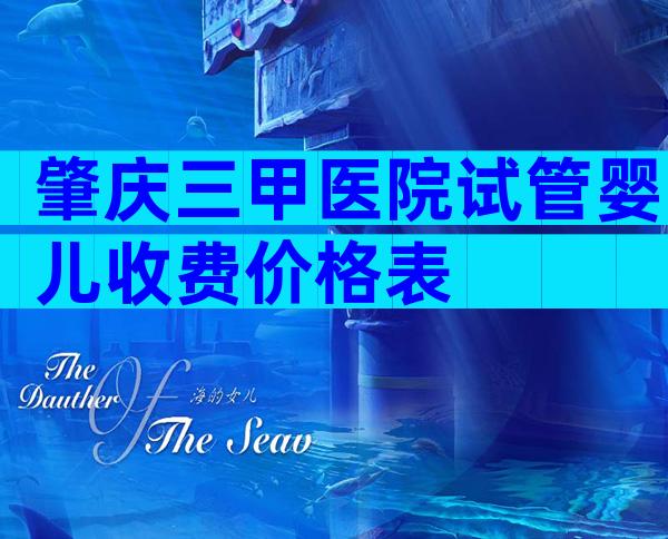 肇庆三甲医院试管婴儿收费价格表