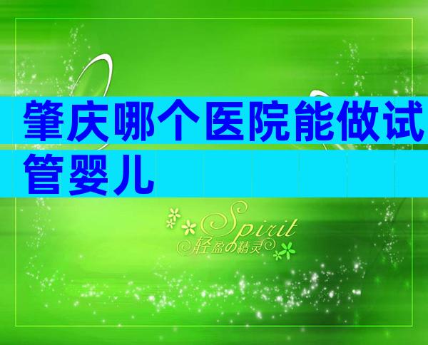 肇庆哪个医院能做试管婴儿