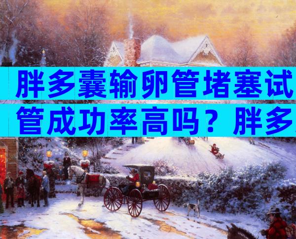 胖多囊输卵管堵塞试管成功率高吗？胖多囊试管一般定什么方案？