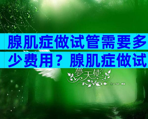 腺肌症做试管需要多少费用？腺肌症做试管婴儿成功案例