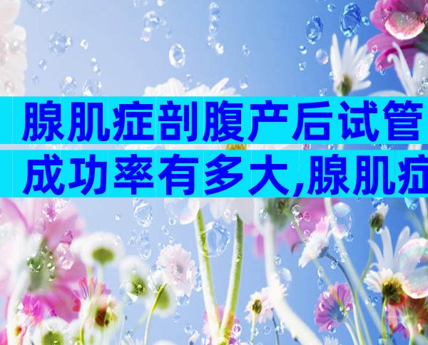 腺肌症剖腹产后试管成功率有多大,腺肌症刨腹产时可以处理子宫吗