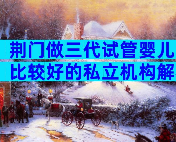 荆门做三代试管婴儿比较好的私立机构解析,2024先搞清楚费用再说