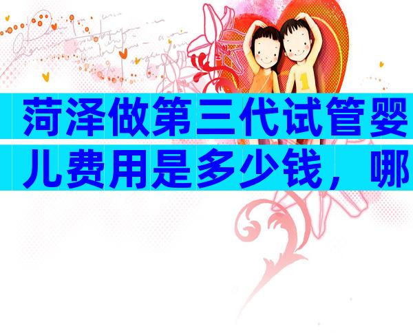 菏泽做第三代试管婴儿费用是多少钱，哪医院做？