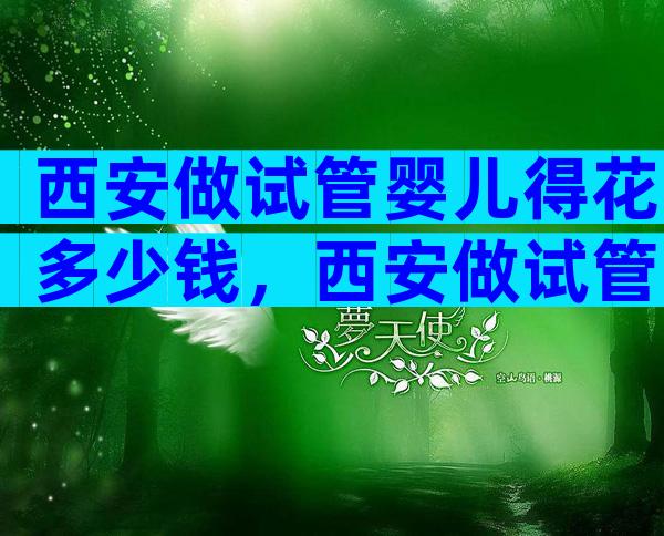 西安做试管婴儿得花多少钱，西安做试管需要多少钱