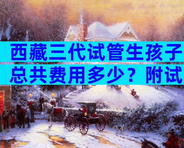 西藏三代试管生孩子总共费用多少？附试管婴儿价格表！